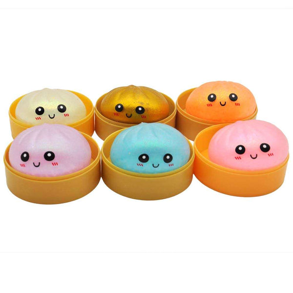 Kögler - Squishy Baozi mit Wasserperlen & Glitzer – 8,5 cm ✨🥟