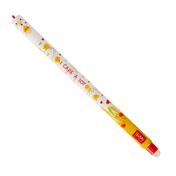 Legami - Löschbarer Gelstift Henne „I Care a Lot“ – Erasable Pen Rot