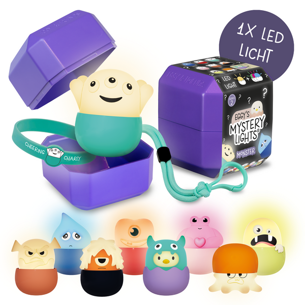 MEGALIGHT Eggy’s Mystery Lights Monsters 👾✨ - Mini Licht (Blind Box) mit Anhänger