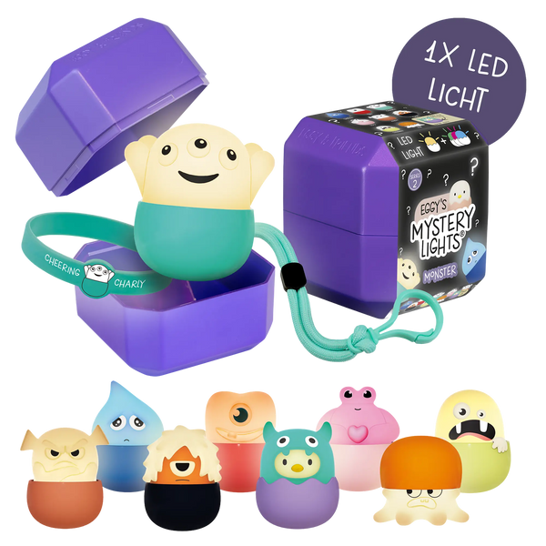 MEGALIGHT Eggy’s Mystery Lights Monsters 👾✨ - Mini Licht (Blind Box) mit Anhänger