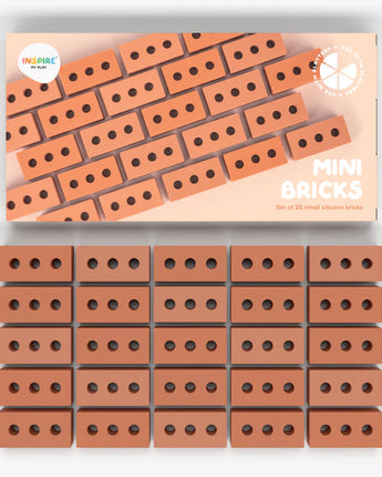 INSPIRE MY PLAY - Sensorikspielzeug Mini Bricks - Silikon-Ziegelsteine