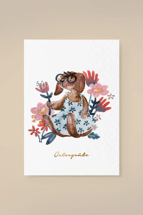 leevje - Postkarte Hase "Ostergrüße" - Makimo - Smart Kids