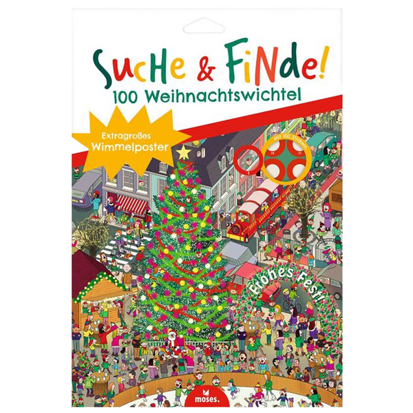 Moses - Suche & Finde! 100 Weihnachtswichtel – Wimmelposter