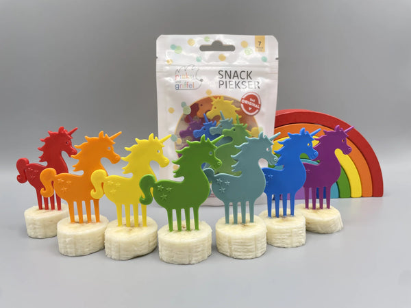 Pieksi und Griffel - Snack Piekser 7er-Set „"CUDDLE CORNS" 🦄 🌈