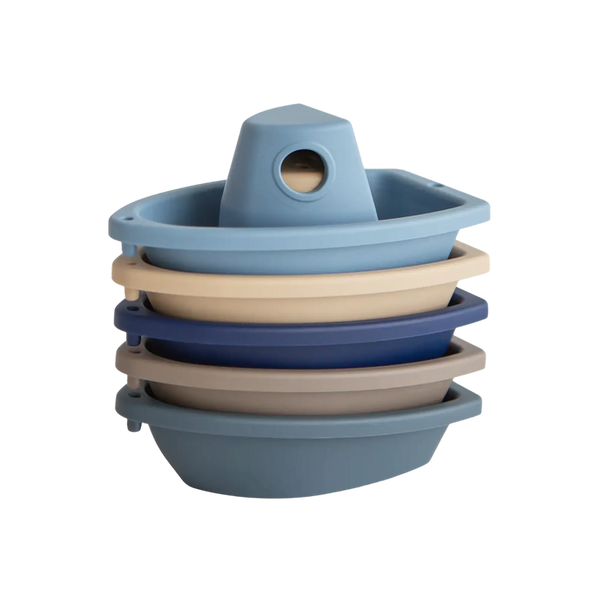 Mushie - Bath Boats Ocean – Stapelbare Badboote