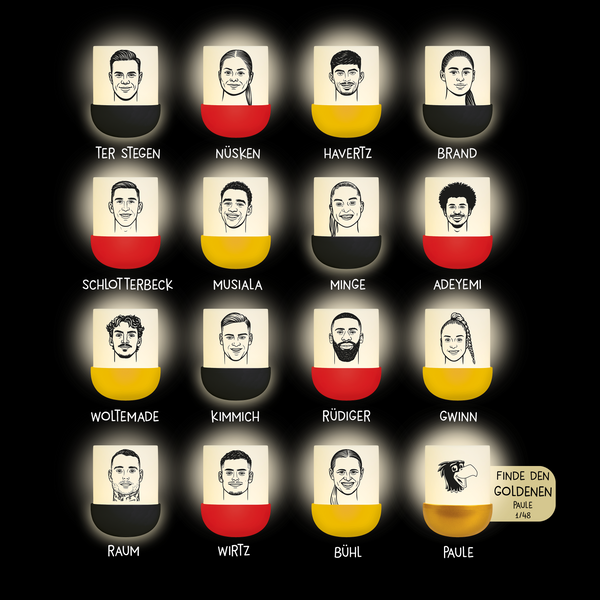MEGALIGHT DFB Edition EGGY’S MYSTERY LIGHTS – Mini Licht (Blind Box) mit Anhänger