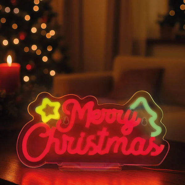 LEGAMI LED-Leuchtschrift Neon-Effekt Lampe "It's a sign" - Merry Xmas - Makimo - Smart Kids