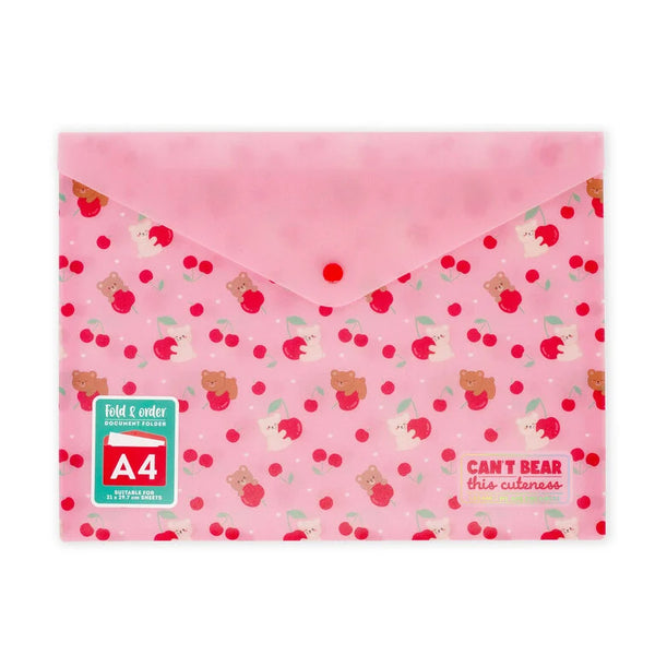 LEGAMI Dokumentenmappe – Fold & Order – Teddy Bear Cherry Pink