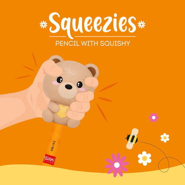 LEGAMI SQUEEZIES – Bleistift mit Squishy Teddy Bear