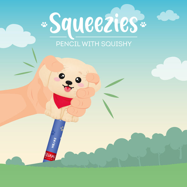 LEGAMI SQUEEZIES – Bleistift mit Squishy Golden Retriver - Fur-ever Friends