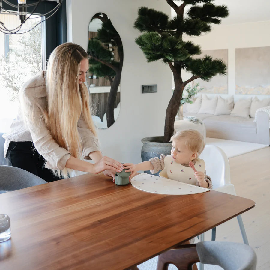 Mushie - First Feeding Baby Spoons 2-Pack – Silikon Baby-Löffel Cambridge Rose/Soft Lilac - Makimo - Smart Kids