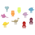 Pieksi & Griffel - Pieksi 10er Set „Mixed Ten“ – Snack Piekser 🦔🐢🦕🐙🐟❤️🦉