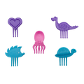Pieksi und Griffel - Pieksi 5er-Set "Glitzi Five" 🦔🐢🦕🐙❤️