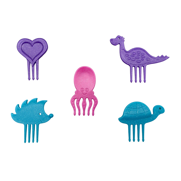 Pieksi und Griffel - Pieksi 5er-Set "Glitzi Five" 🦔🐢🦕🐙❤️