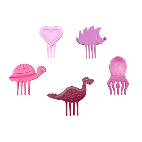 Pieksi und Griffel - Pieksi 5er-Set "PRETTY IN PINK" 🦔🐢🦕🐙❤️