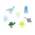 Pieksi und Griffel - Pieksi 7er-Set „SPLASHY SEVEN" 🦔🐢🦕🐙🐟❤️🦉