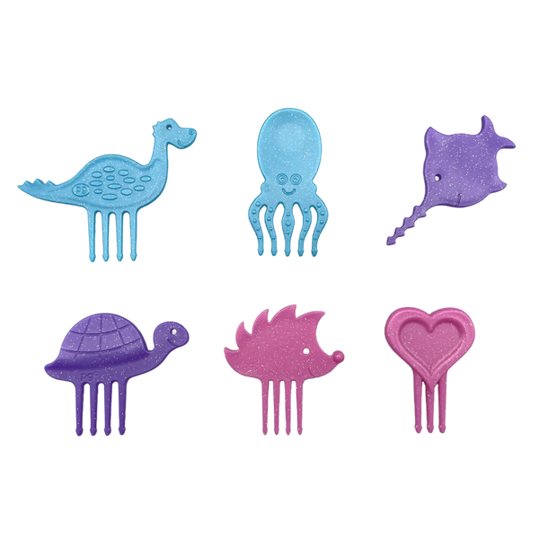 Pieksi und Griffel – Pieksi 6er Set „Itzi-Glitzi-Pieksis“ ✨🦔🐢🦕🐙🐟❤️
