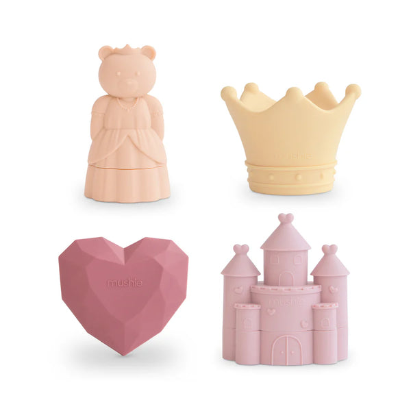 Mushie - Princess Bath Play Set 4-Pack – Silikon Badspielzeug - Makimo - Smart Kids