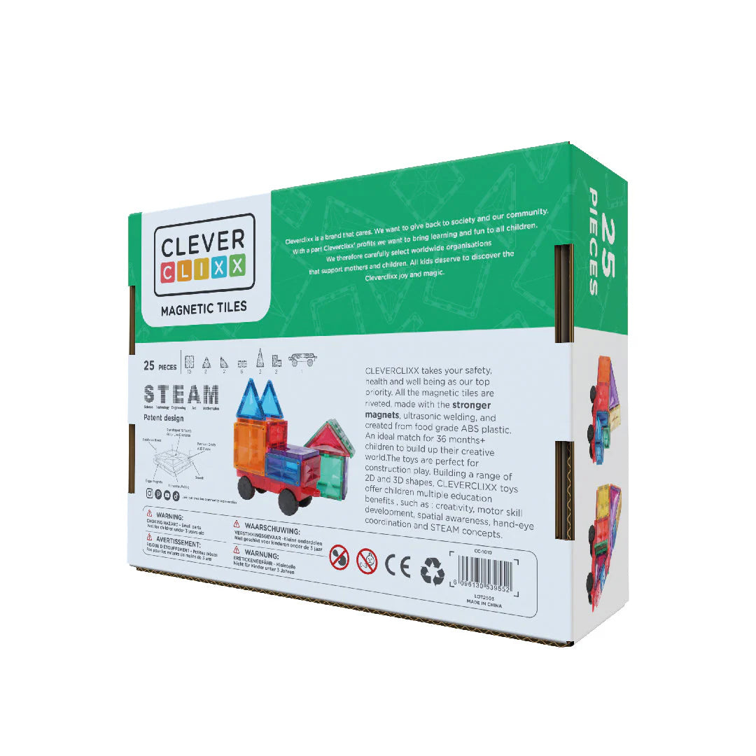 Cleverclixx - Wheels Pack Intense | 25 Teile Magnet-Bauset