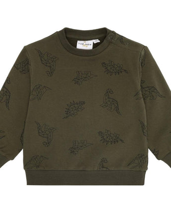 THE NEW SIBLINGS - Tnslaurent Sweatshirt, Ivy Green Dino