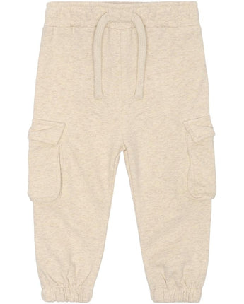 THE NEW SIBLINGS Tnslegend Uni Cargo Melange Sweatpants, Oatmeal Melange