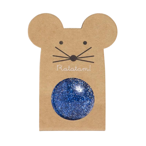 Ratatam - Flummi Maus Glitzer Blau