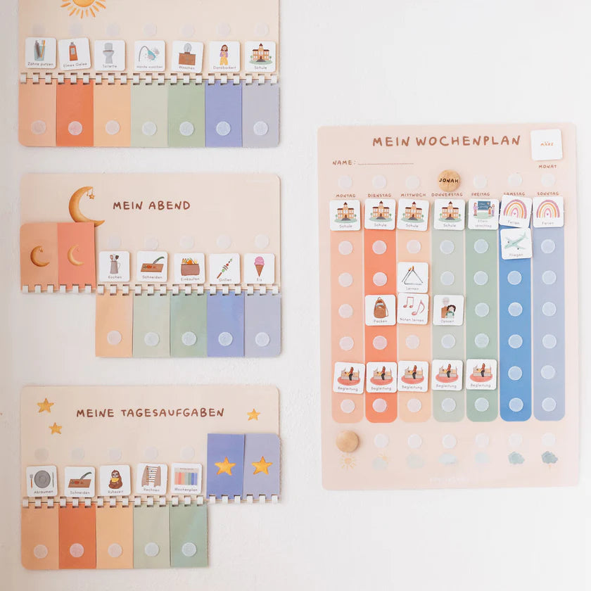 Routinchen Starterset Wochenplaner A3 inkl. inkl. 525 Symbole und 3 Routineplänen - Bunt