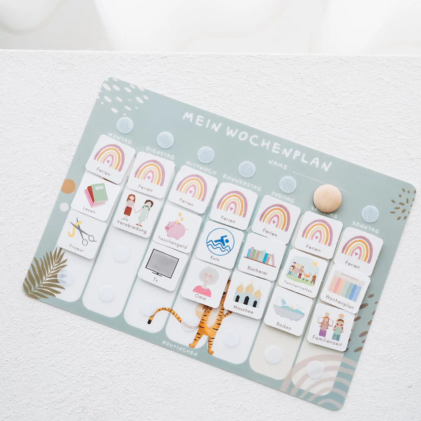 Routinchen Wochenplaner A4 inkl. inkl. 525 Symbole - Affirmation Tiger