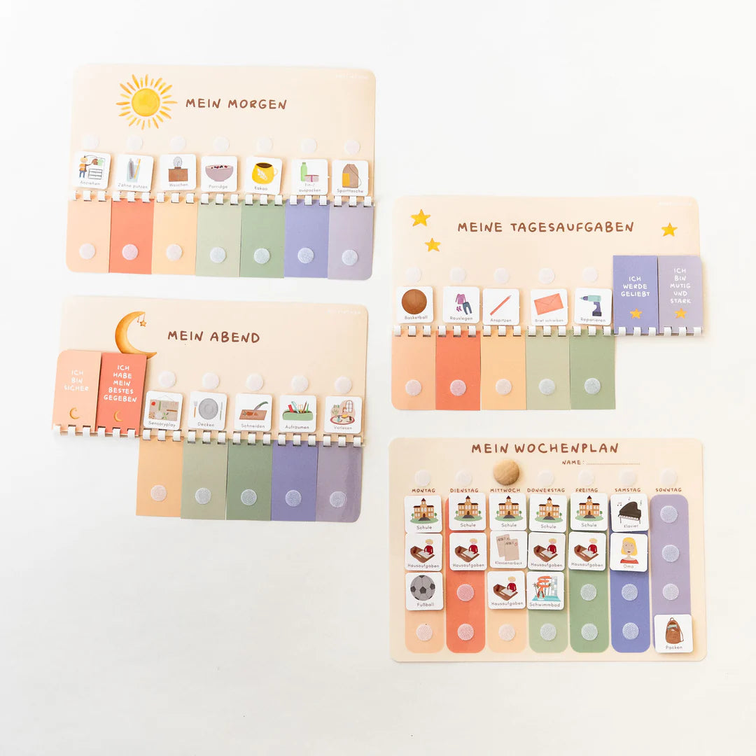 Routinchen Wochenplaner Starterset  inkl. 525 Symbole 3 Routineplänen - Bunt