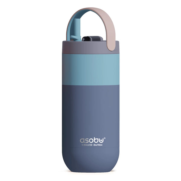 Asobu ORBIT Travel Mug Pastell Blau - 890ml Edelstahl Thermobecher keramikbeschichtet - Makimo - Smart Kids