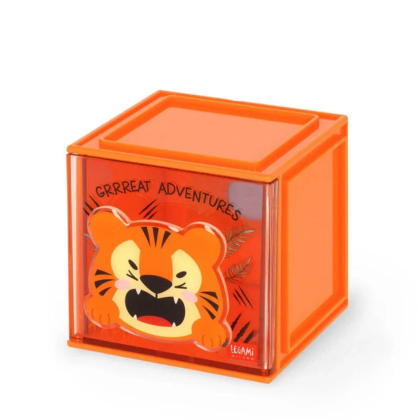 LEGAMI Erweiterbare Schreibtischbox – Cutie Cube – Löwe - Makimo - Smart Kids