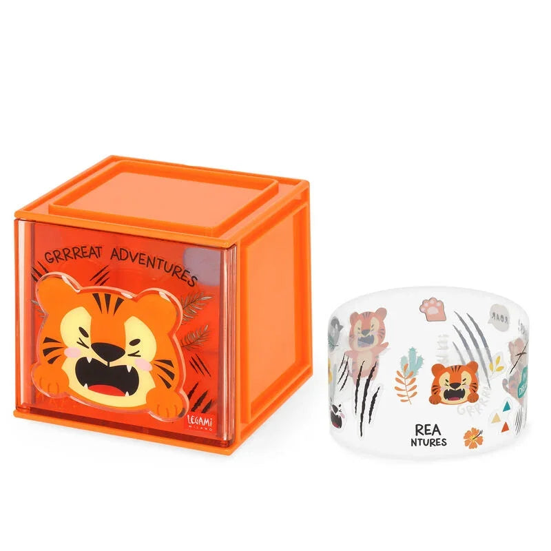Legami Cutie Cube – Erweiterbare Schreibtischbox Löwe – Stapelbar & dekorativ – Makimo