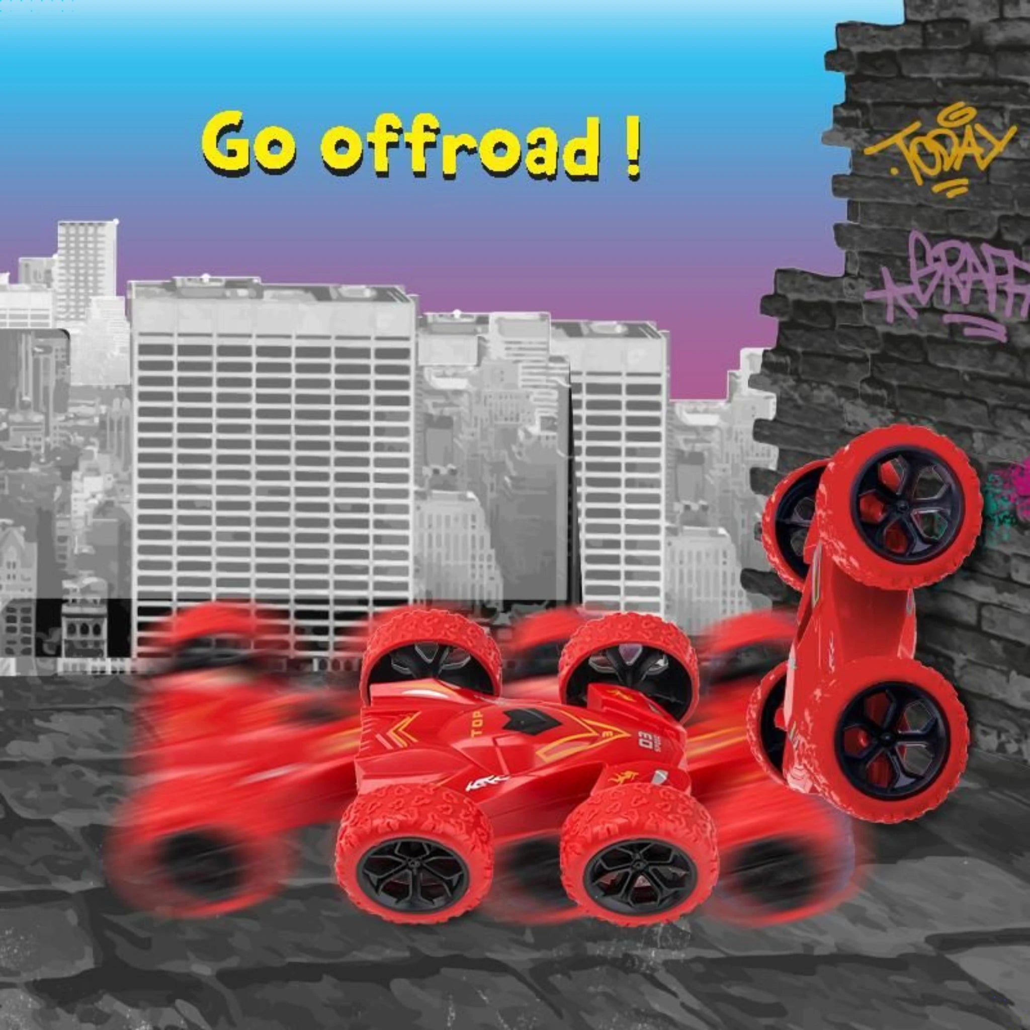 SPEED Stunt-Auto mit Überschlag-Funktion - Monster Stunt-Car - Makimo - Smart Kids