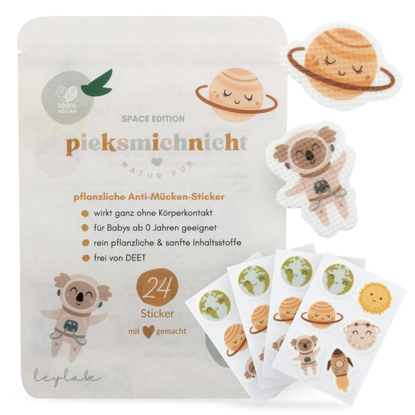 pieksmichnicht Space Edition - 24 Anti-Mücken-Sticker pflanzlich für Kinder - Makimo - Smart Kids