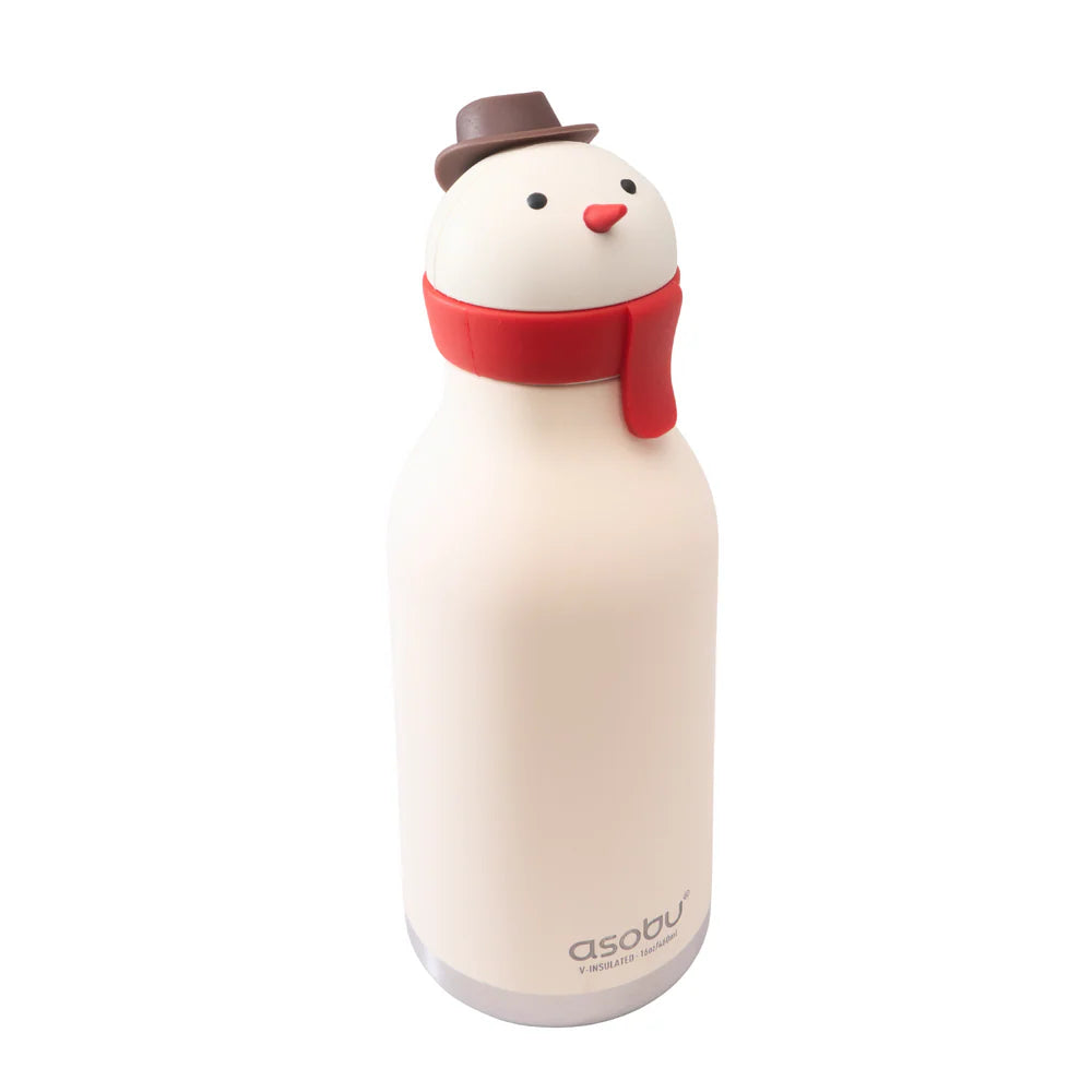 Asobu Bestie Schneemann Trinkflasche - 460ml Edelstahl - Makimo - Smart Kids