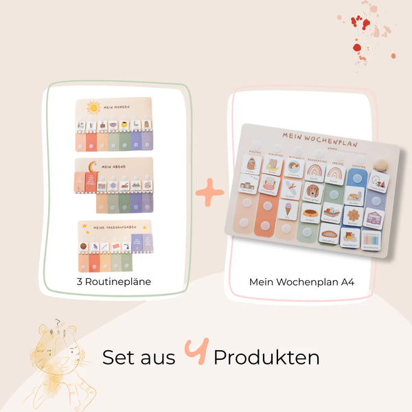 Routinchen Wochenplaner Starterset inkl. 525 Symbole 3 Routineplänen - Bunt