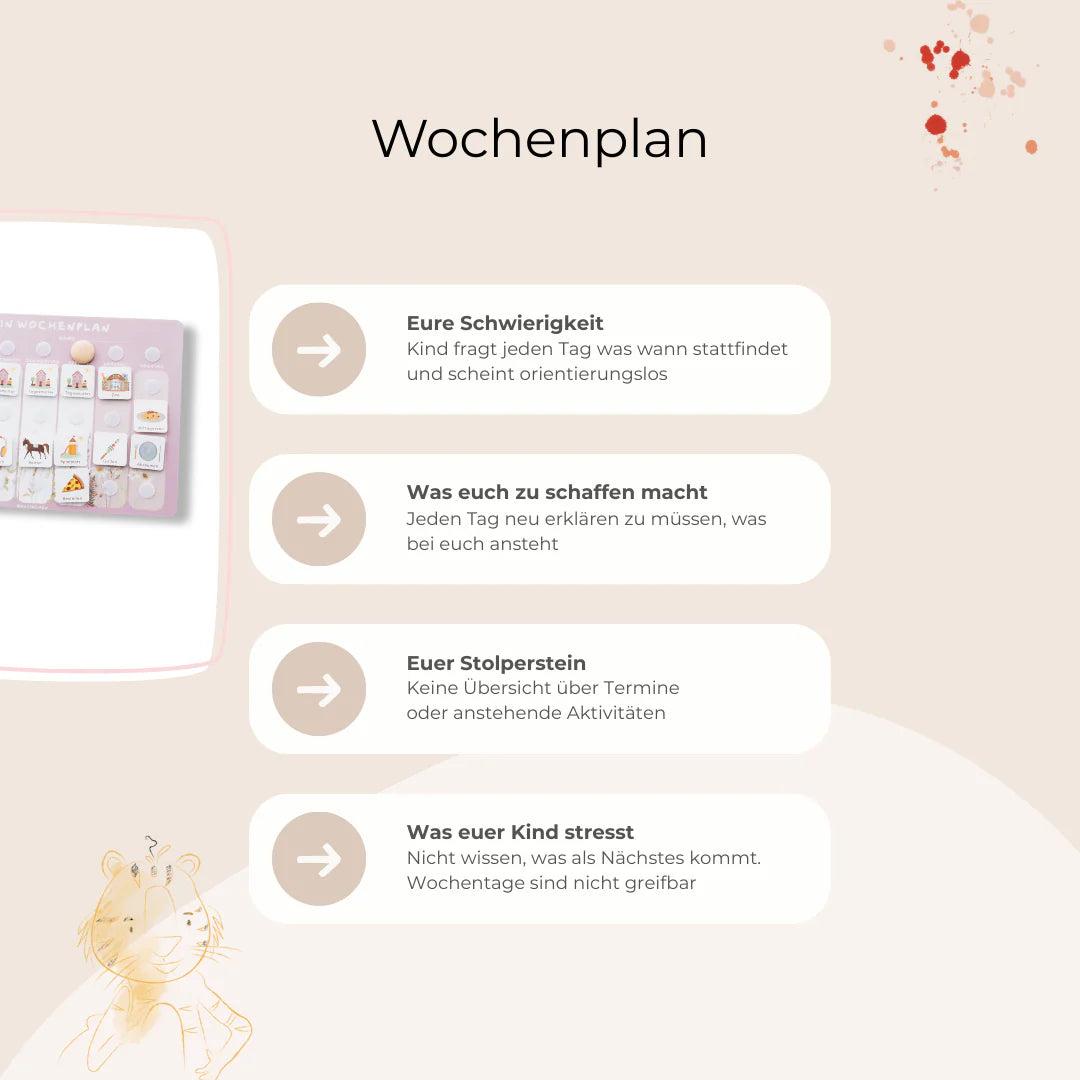 Routinchen Wochenplaner Starterset  inkl. 525 Symbole 3 Routineplänen - Wildblumen