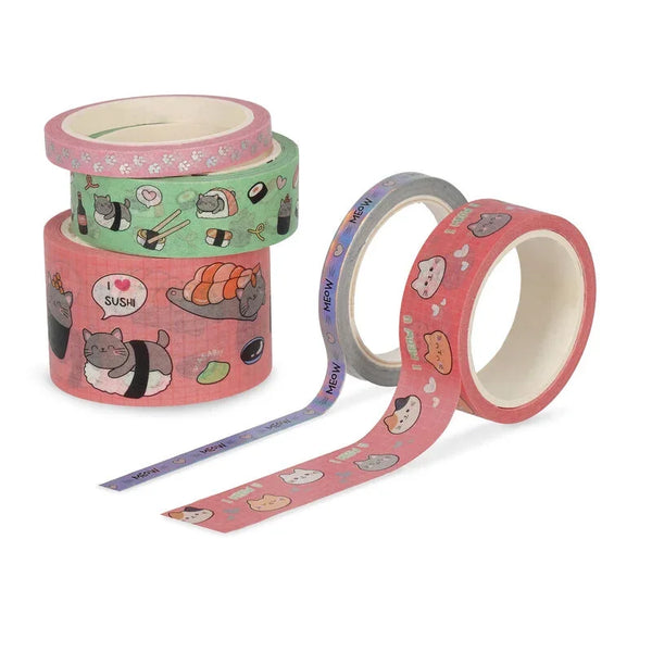 LEGAMI 5 Papier-Klebebänder im Set – Tape by Tape - Kitty - Makimo - Smart Kids