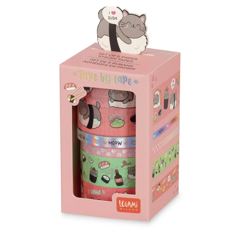 LEGAMI 5 Papier-Klebebänder im Set – Tape by Tape - Kitty