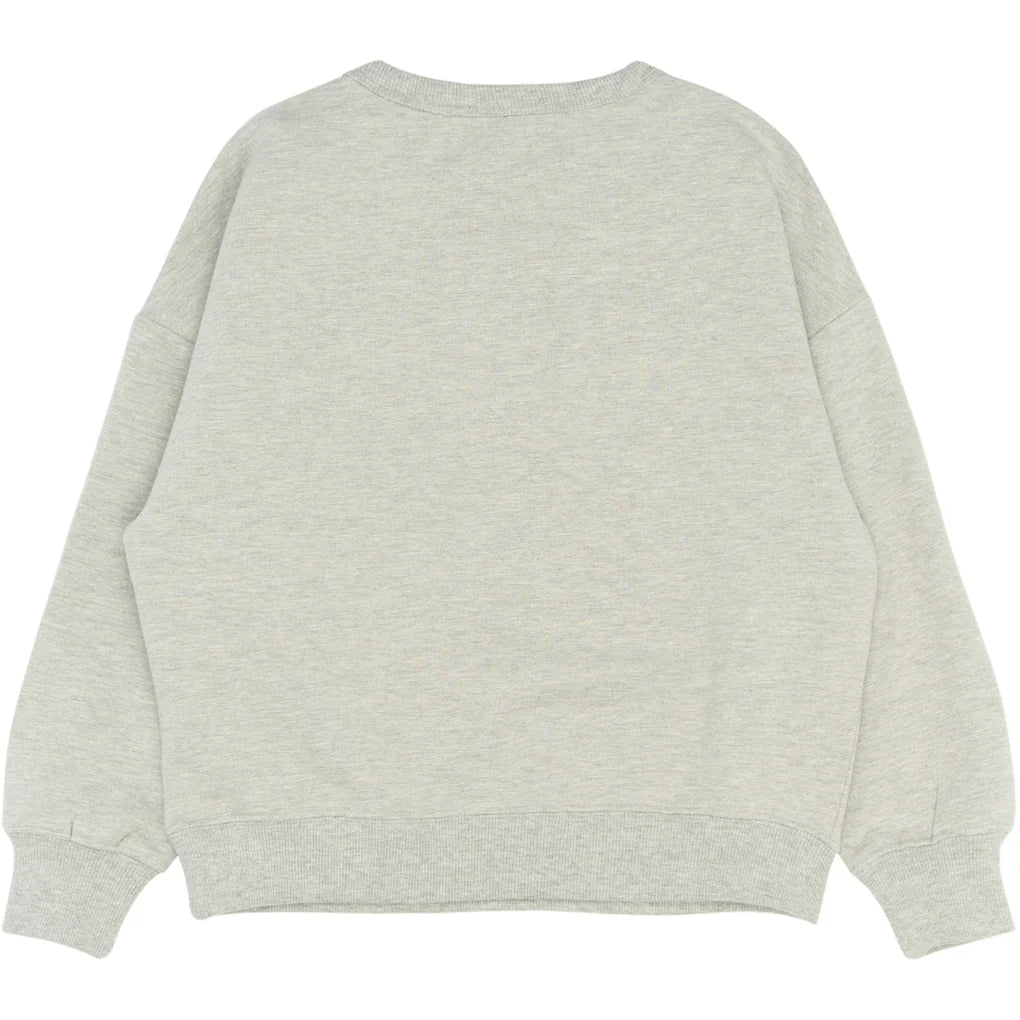 The NEW Polina Oversized Sweatshirt – Light Grey Melange - Makimo - Smart Kids