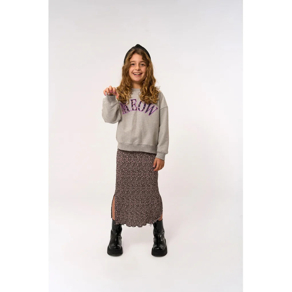 The NEW Polina Oversized Sweatshirt – Light Grey Melange - Makimo - Smart Kids