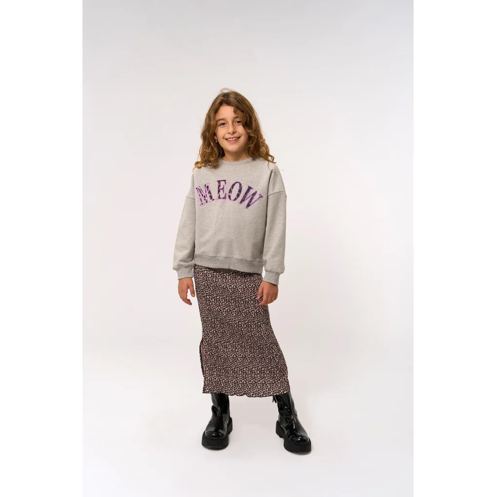 The NEW Polina Oversized Sweatshirt – Light Grey Melange - Makimo - Smart Kids
