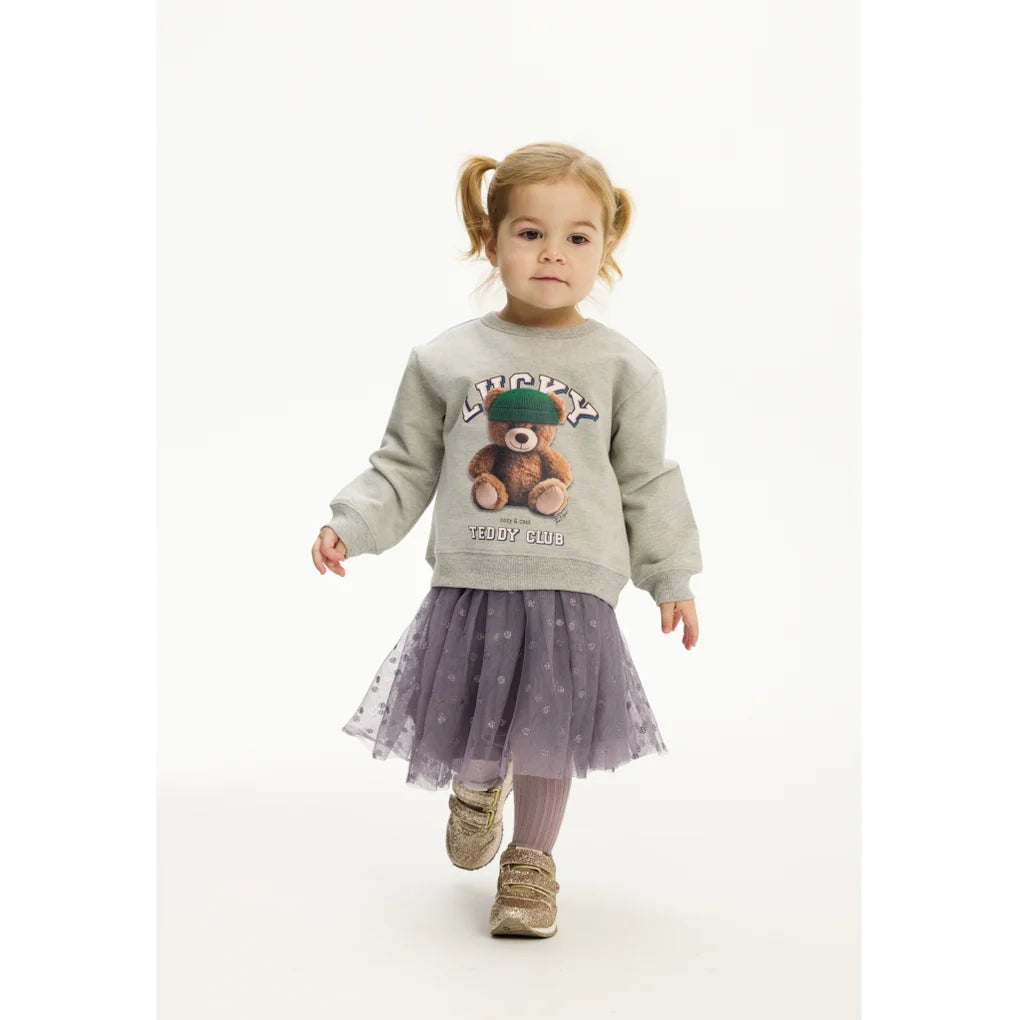 The NEW Siblings Pippin Oversized Sweatshirt – Light Grey Melange - Makimo - Smart Kids
