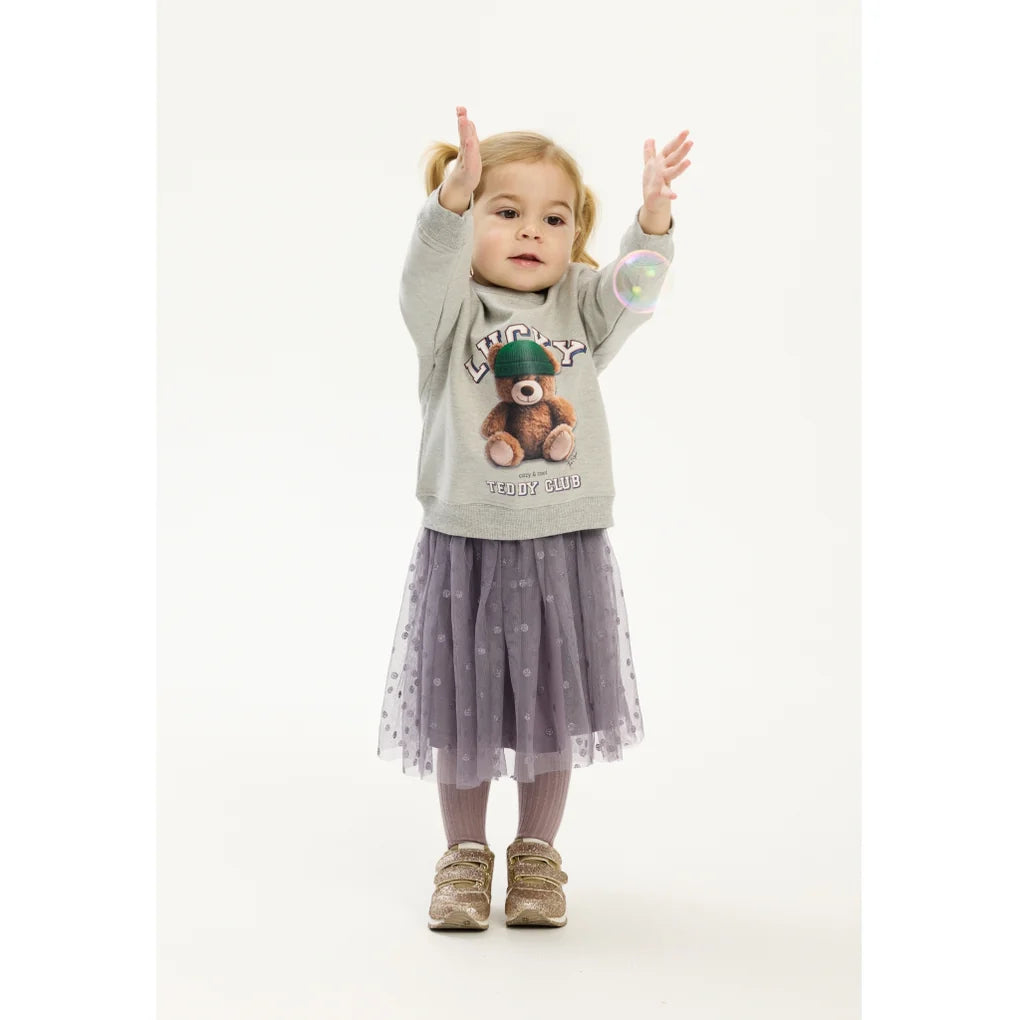 The NEW Siblings Pippin Oversized Sweatshirt – Light Grey Melange - Makimo - Smart Kids