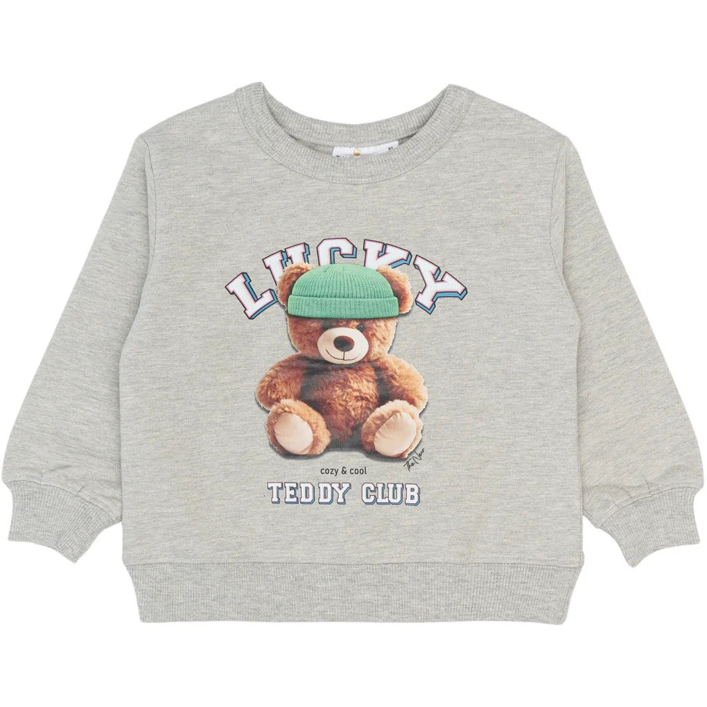 The NEW Siblings Pippin Oversized Sweatshirt – Light Grey Melange - Makimo - Smart Kids