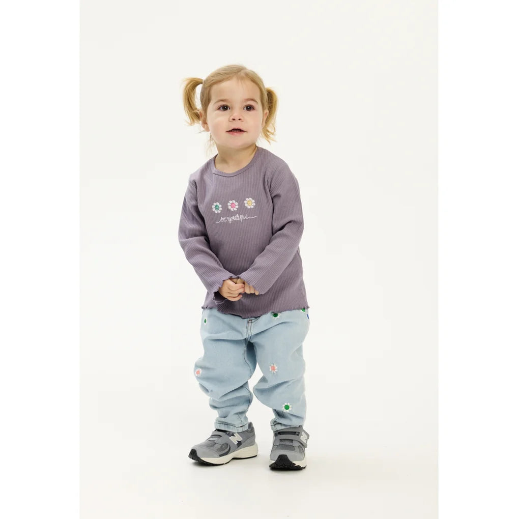 The NEW Siblings Princess Longsleeve Rib Tee – Gray Ridge - Makimo - Smart Kids