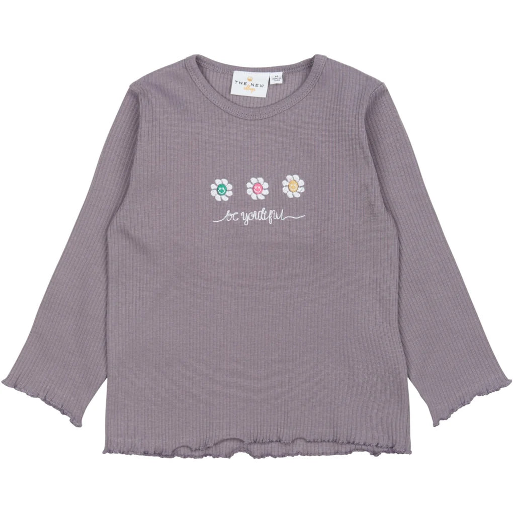 The NEW Siblings Princess Longsleeve Rib Tee – Gray Ridge - Makimo - Smart Kids