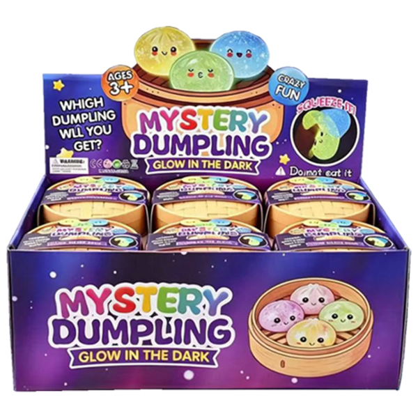 Triton-X GID Squishy Dumpling – Nachtleuchtender Glitzer Slow Rise Squishy 8,5 cm