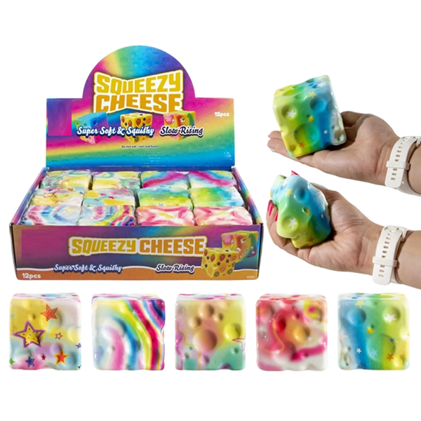 Triton-X Rainbow Squishy Käse – Slow Rise 7 cm