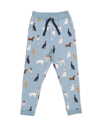 Walkiddy Jogger mit Hunde-Print aus Bio-Baumwolle